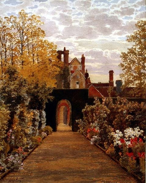 Lokakuun Morning in the Gardens, Loseley, Surrey tekijältä Thomas H. Hunn