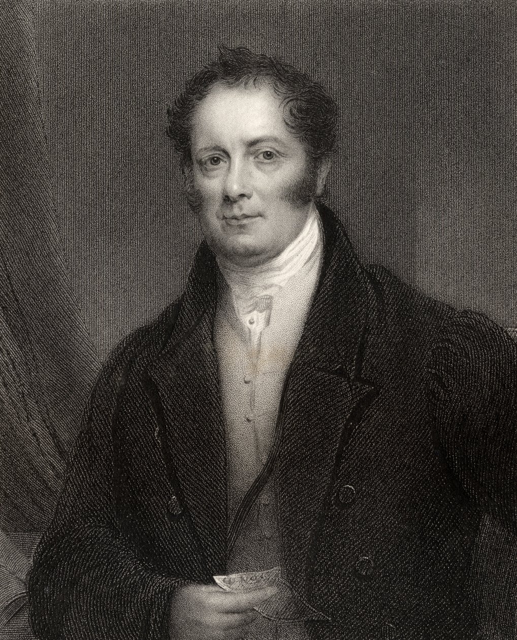 Edward Baines, kaiverrettu J. Cochran, National Portrait Gallerysta, osa V, julkaistu noin 1835 tekijältä Thomas Hargreaves