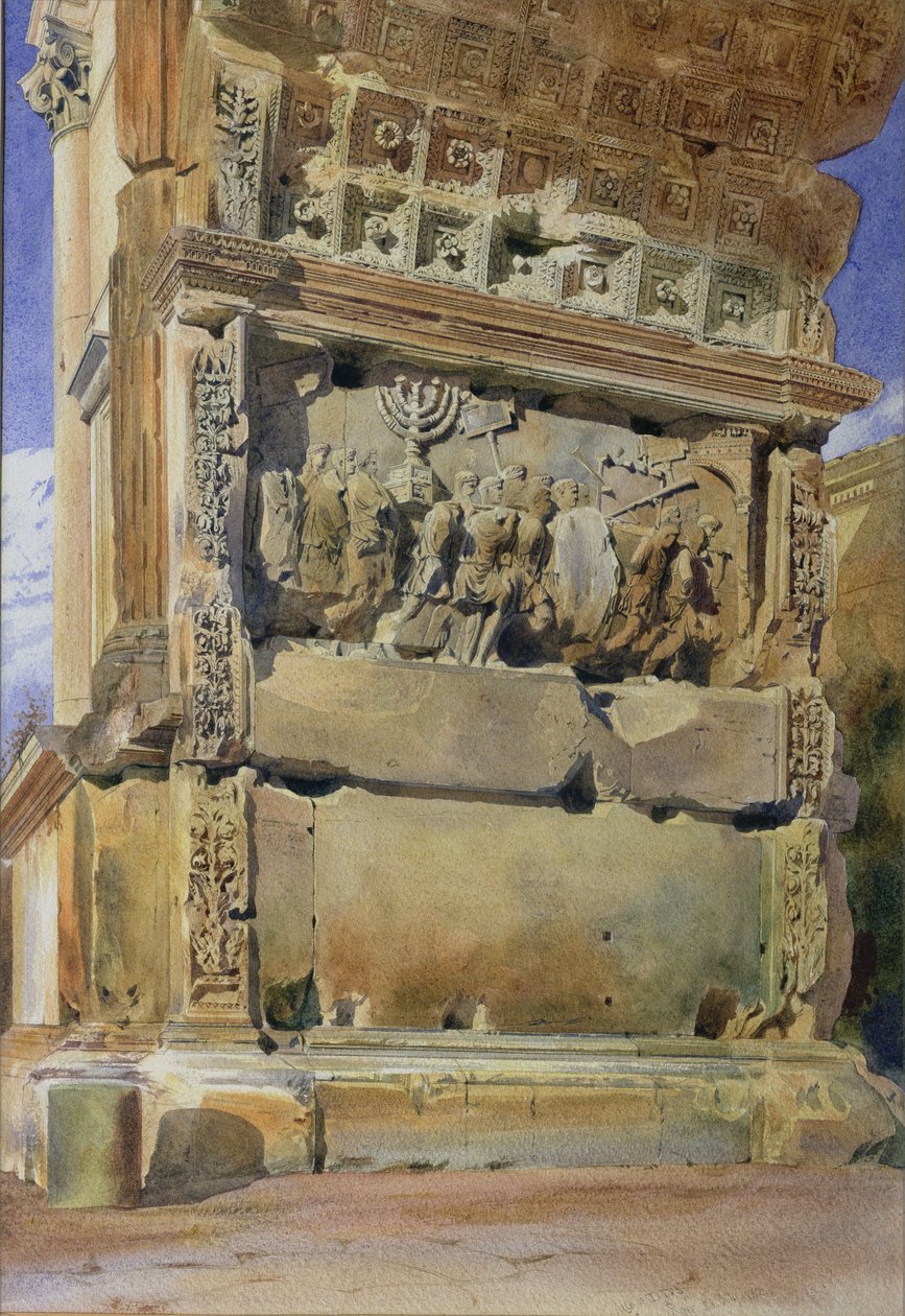 Tituksen kaari, Rooma, 1842 tekijältä Thomas Hartley Cromek