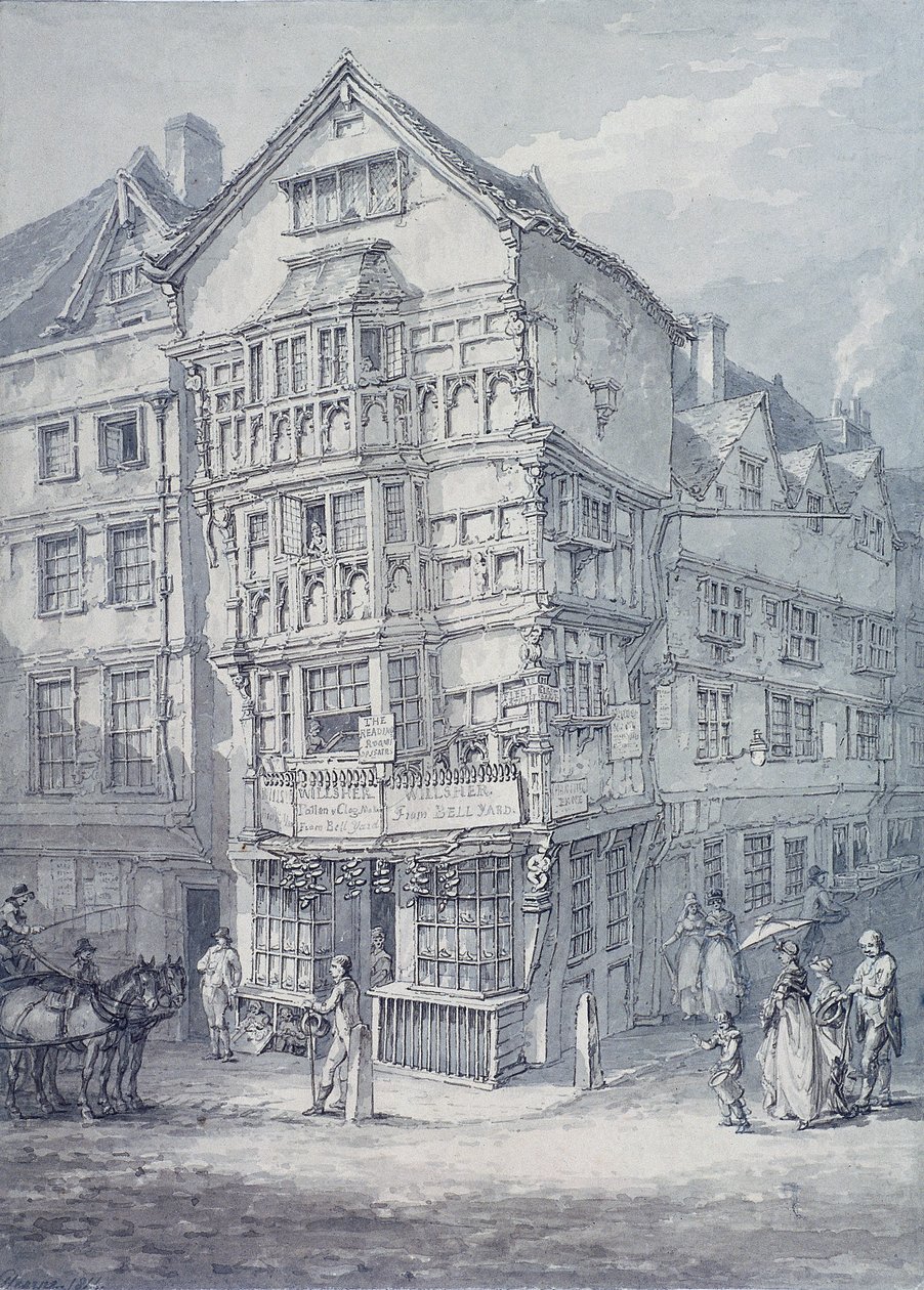 Chancery Lane, Lontoo, 1814 tekijältä Thomas Hearne