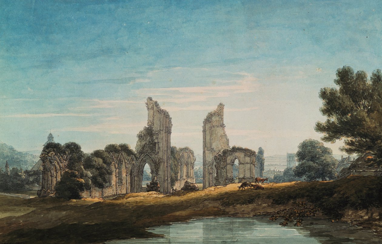 Glastonbury Abbey, 1795 tekijältä Thomas Hearne
