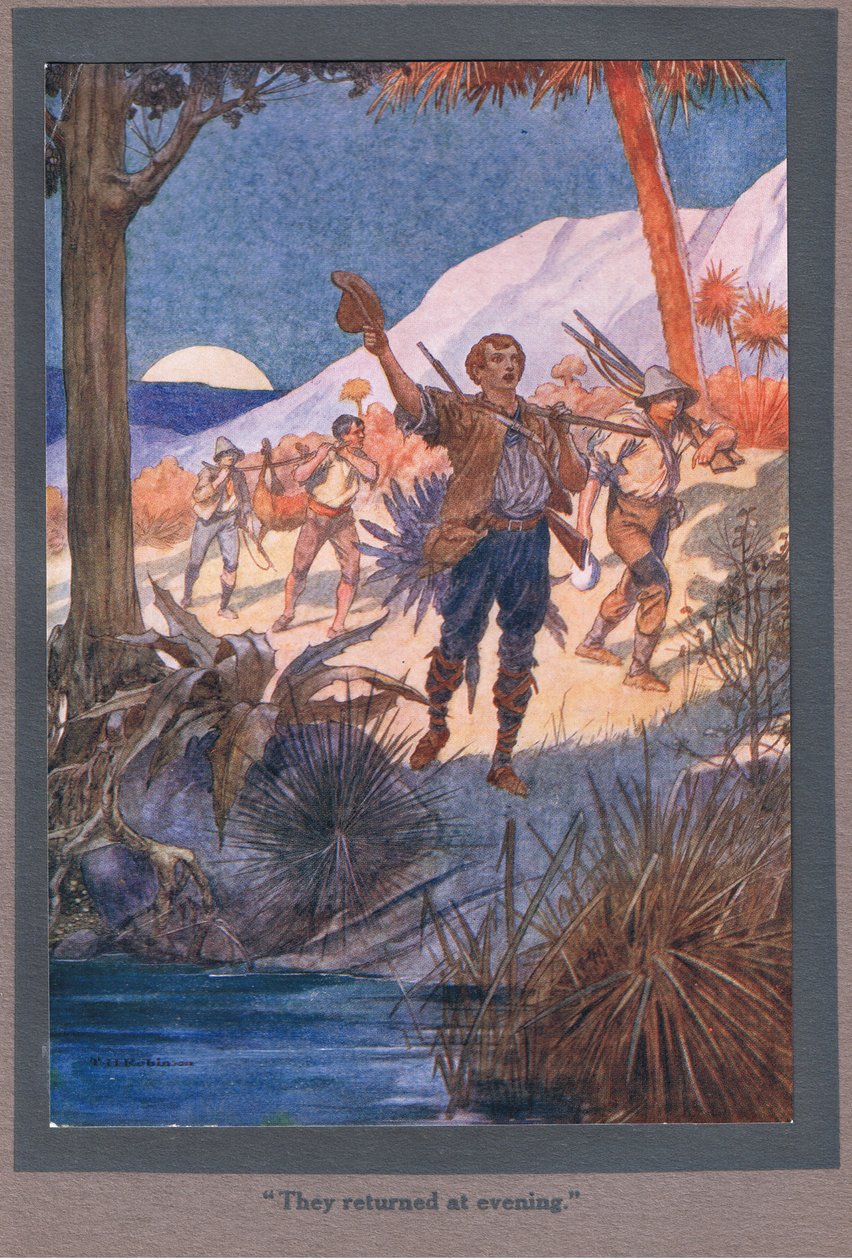 He palasivat illalla (värilitografia) tekijältä Thomas Heath Robinson