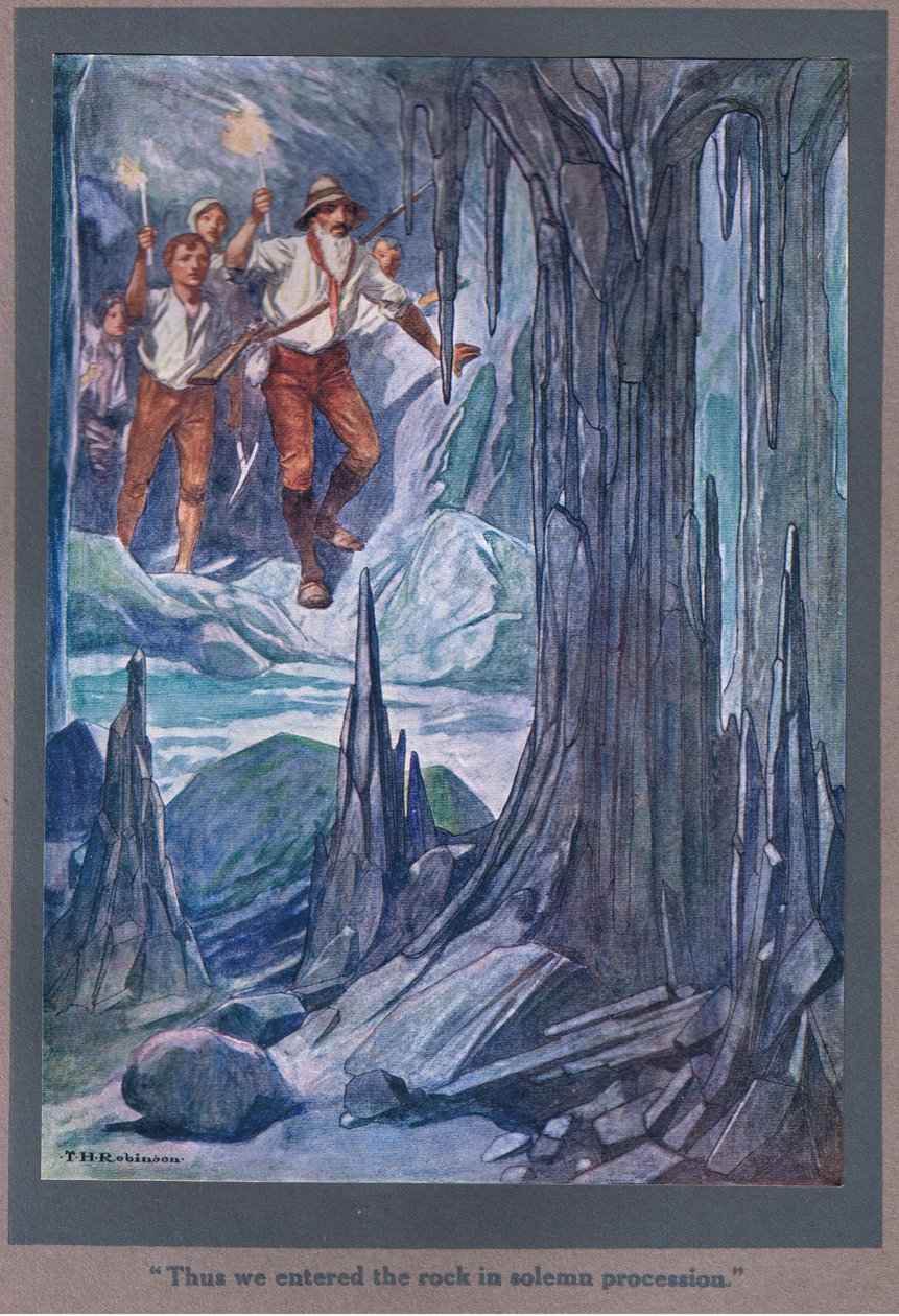 Näin astuimme kalliolle juhlallisessa kulkueessa (värilitografia). tekijältä Thomas Heath Robinson
