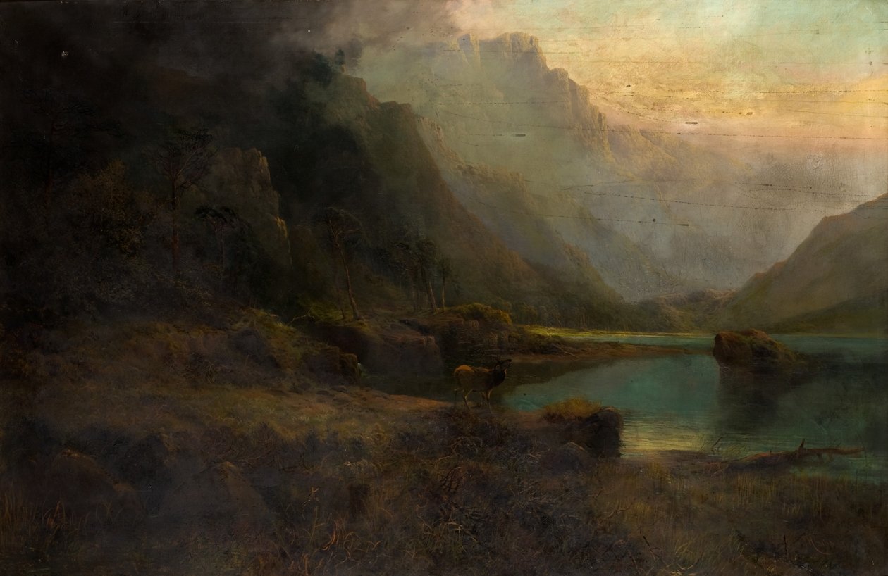 Highland Loch polttarien kanssa tekijältä Thomas Henry Gibb