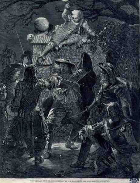 The Outrage Upon Sir John Coventry (d.1682), 21. joulukuuta 1670 (kaiverrus) tekijältä Thomas Herbert (after) Maguire