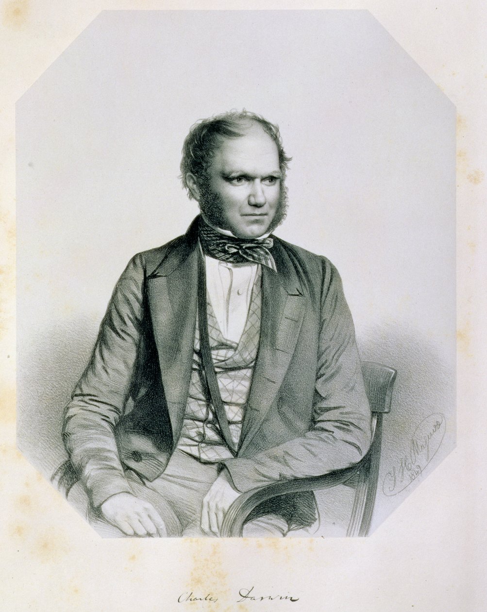 Charles Robert Darwin (1809-82) 1849 tekijältä Thomas Herbert Maguire