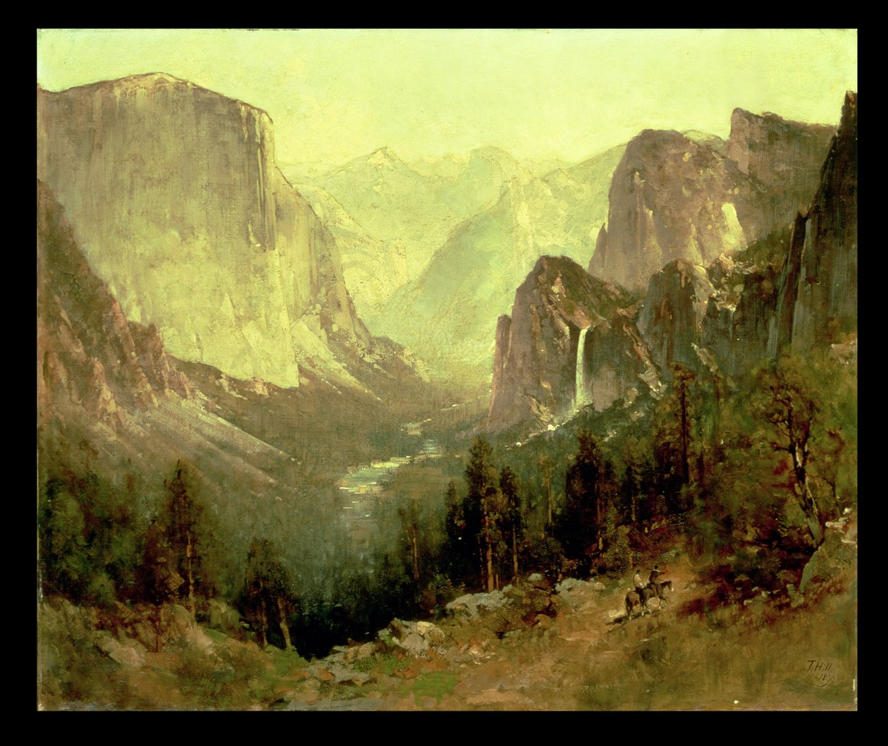 Metsästys Yosemitessa, 1890 tekijältä Thomas Hill