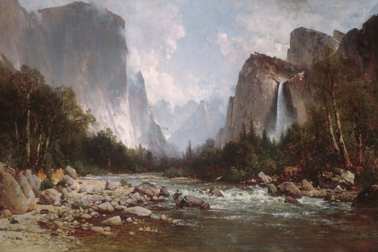 Näkymä Yosemiten laaksoon, 1885. tekijältä Thomas Hill