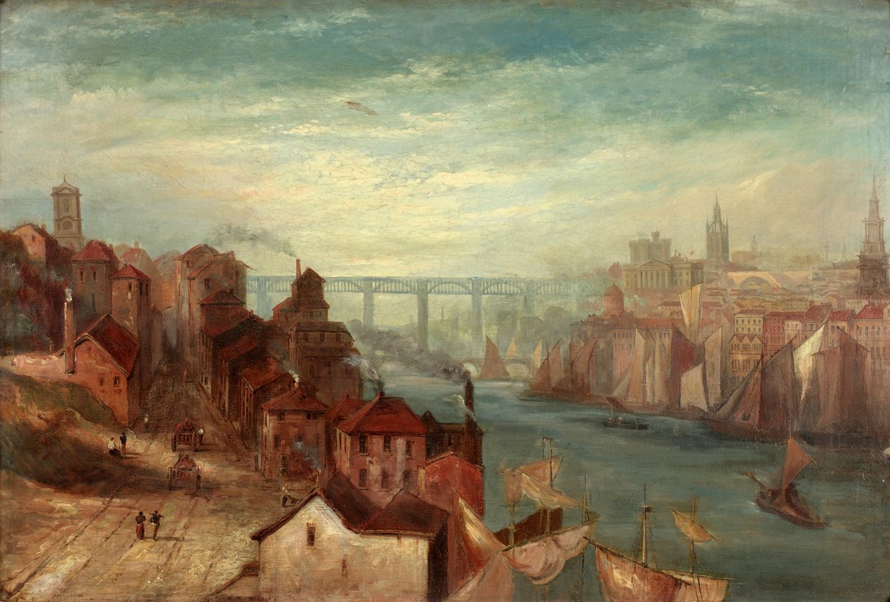 Newcastle upon Tyne Gatesheadista, n. 1880 tekijältä Thomas Hodgson Liddell