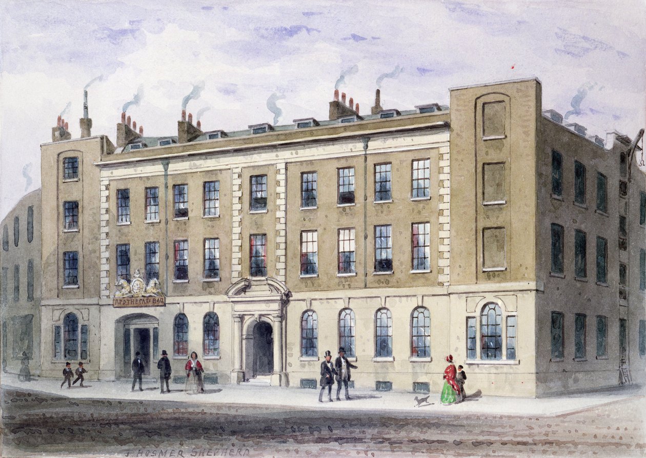 Apothecaries Lane, 1855 (wc paperilla) tekijältä Thomas Hosmer Shepherd