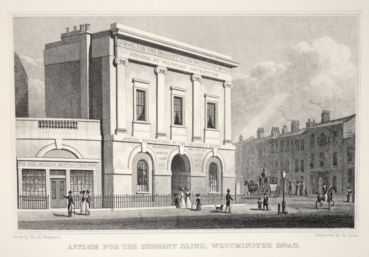 Asylum for the Indigent Blind, Westminster Road, "London and it
