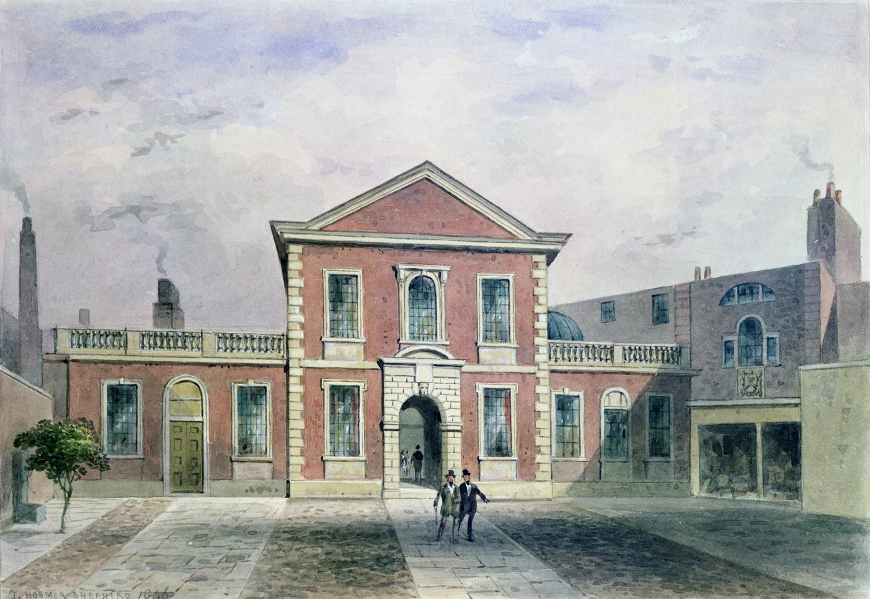 Barber Surgeons Hall, 1846 tekijältä Thomas Hosmer Shepherd