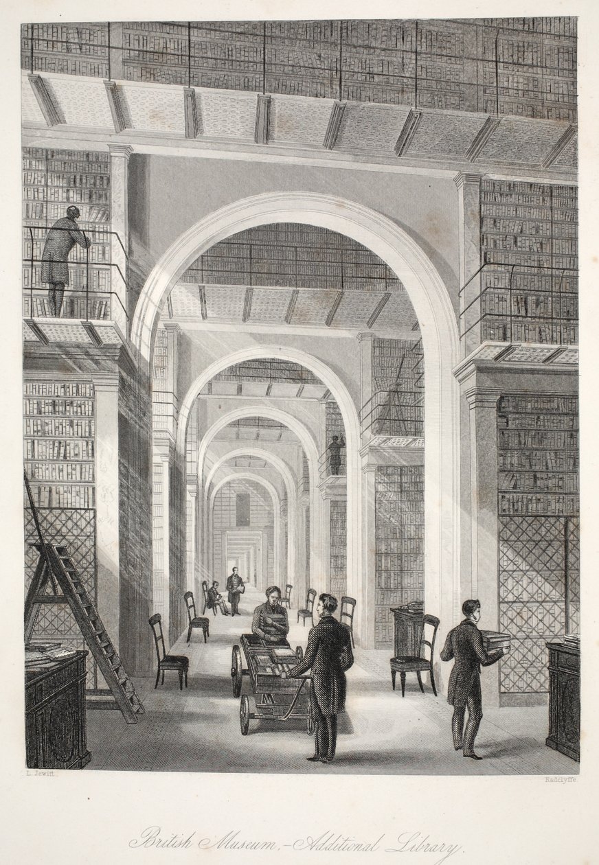 British Museum, lisäkirjasto, "London Interiors with their Costumes and Ceremonies" -pubista. Joseph Mead, Lontoo, n.1843 (teräskaiverrus) tekijältä Thomas Hosmer Shepherd