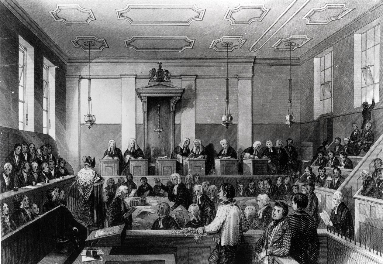 Central Criminal Court, Old Bailey, kaiverrus H. Melville tekijältä Thomas Hosmer Shepherd