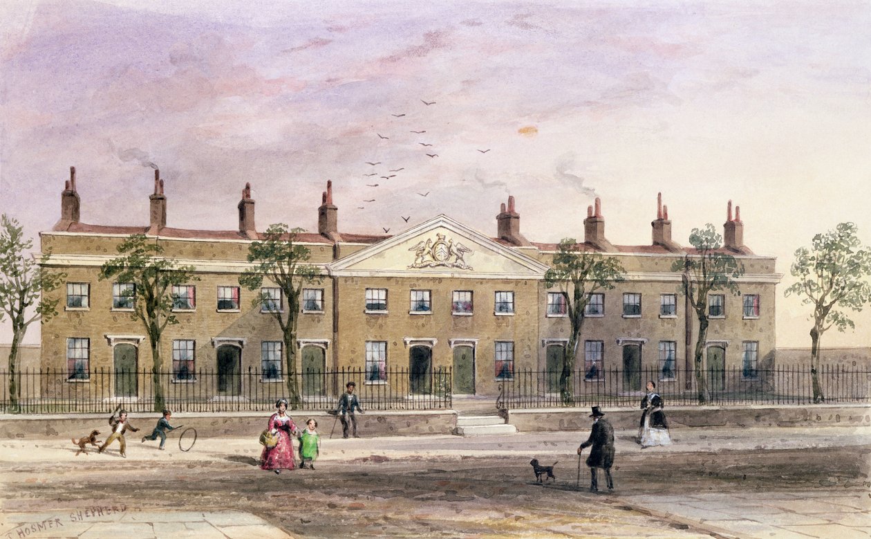 Clothworkers Almshouses Frog Lane tekijältä Thomas Hosmer Shepherd