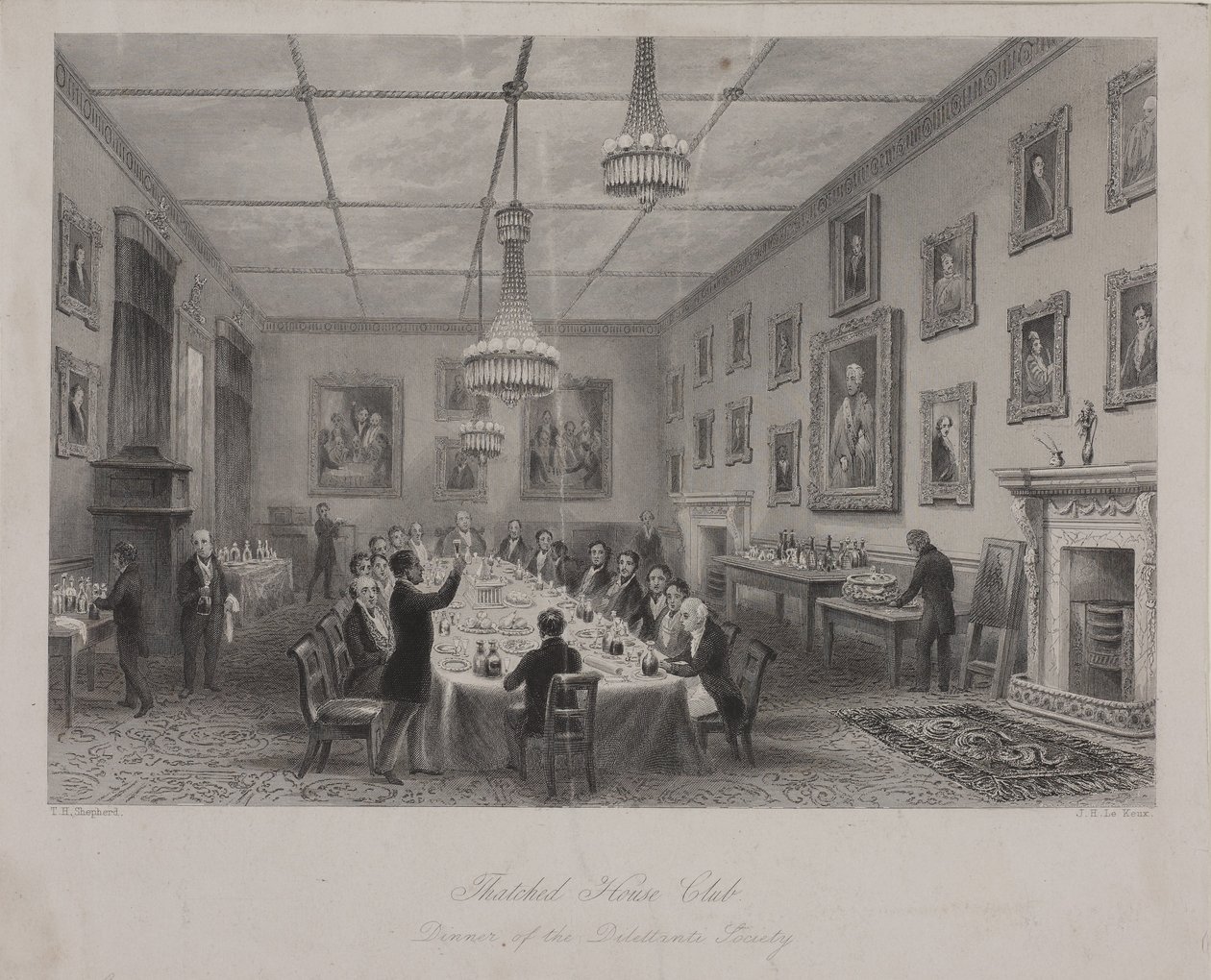 Dilettanti-seuran illallinen kokous, Olkikattoinen House Tavern St James
