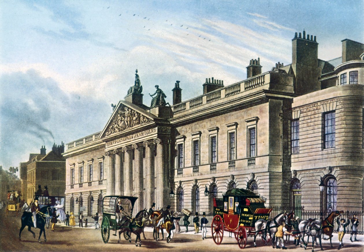 East India House, Lontoo, 1817 tekijältä Thomas Hosmer Shepherd