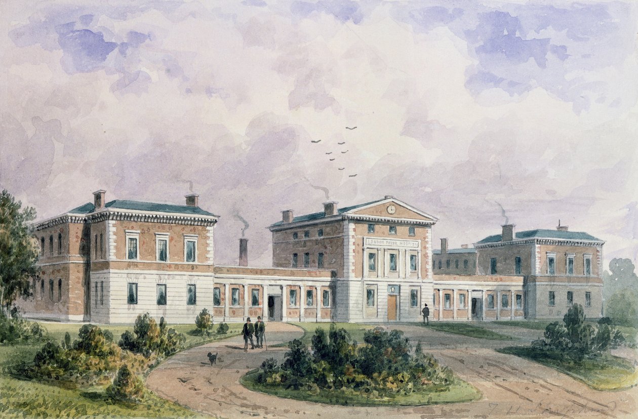 Fever Hospital, Liverpool Road, 1849 tekijältä Thomas Hosmer Shepherd