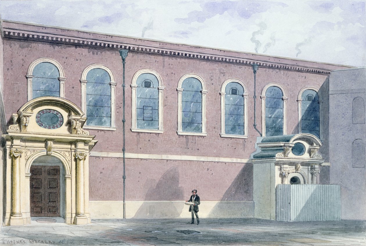 Haberdashers Hall, 1852 tekijältä Thomas Hosmer Shepherd
