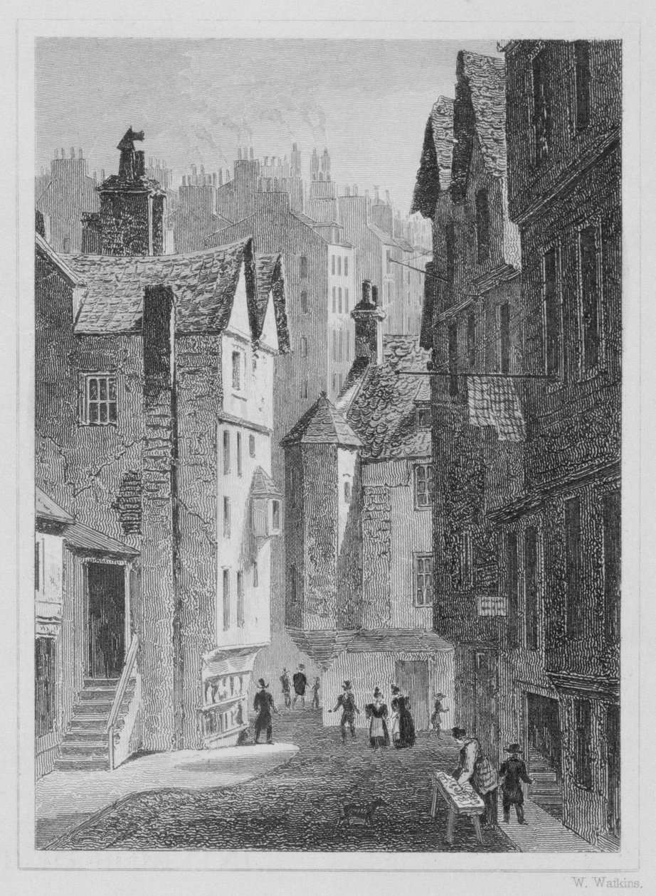 High School, Wynd, Edinburgh, kaiverrus William Watkins, 1831 tekijältä Thomas Hosmer Shepherd