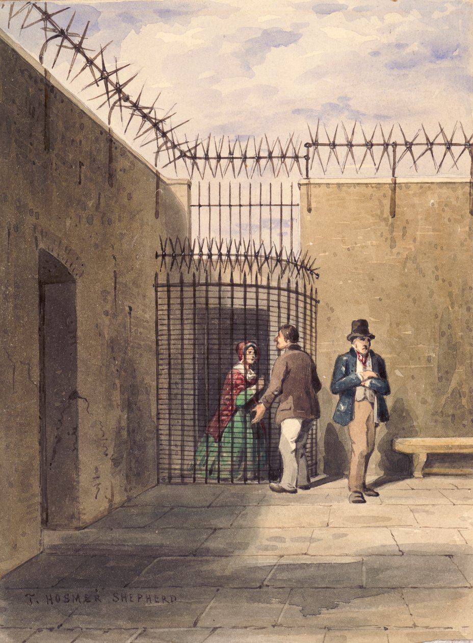 House of Correction, Clerkenwell, Lontoo, n. 1830 tekijältä Thomas Hosmer Shepherd