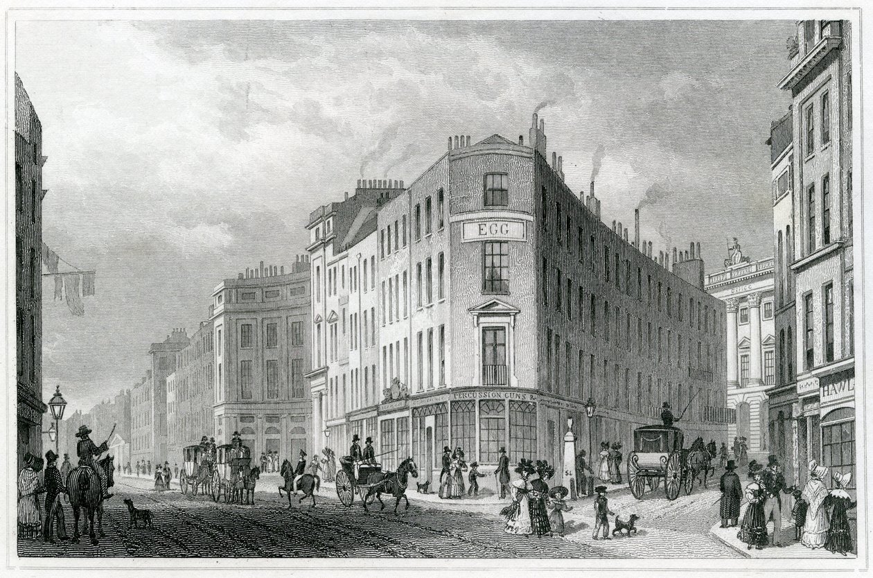 Piccadilly, Coventry Street, 1830 tekijältä Thomas Hosmer Shepherd