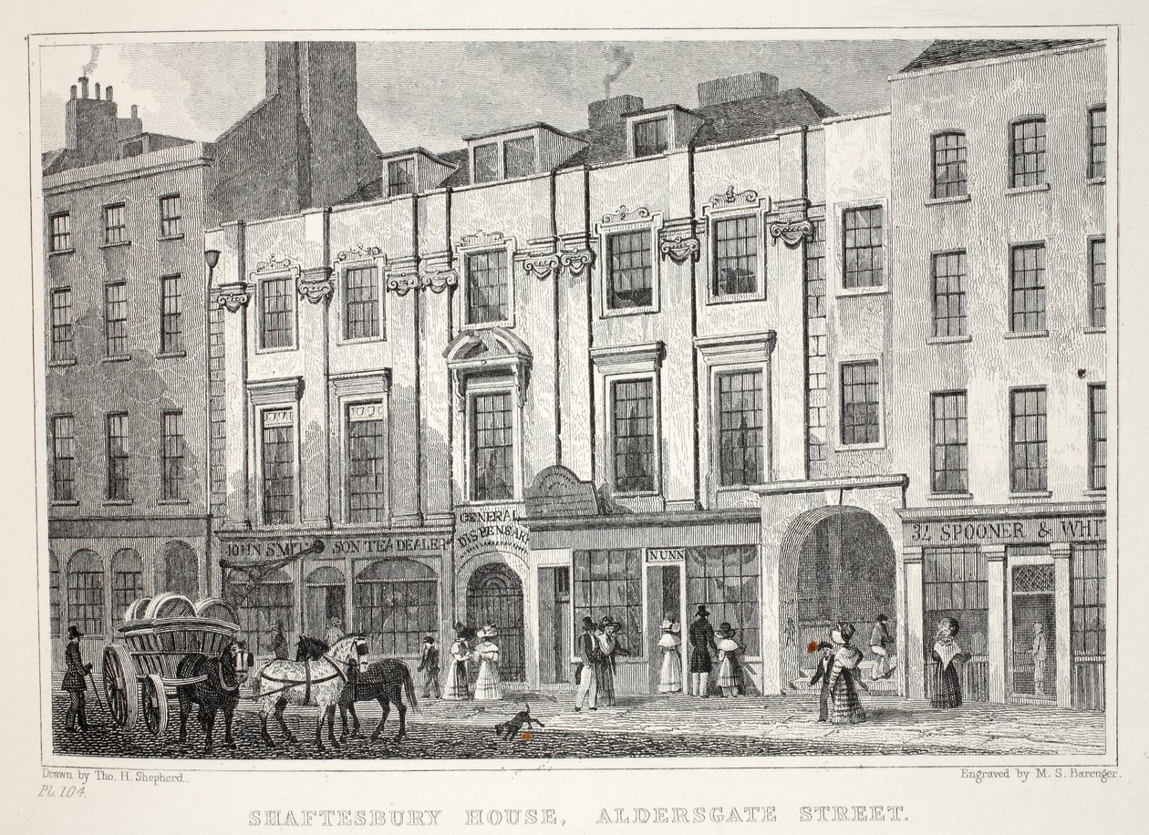 Shaftesbury House, Aldersgate Street, "Lontoo and it