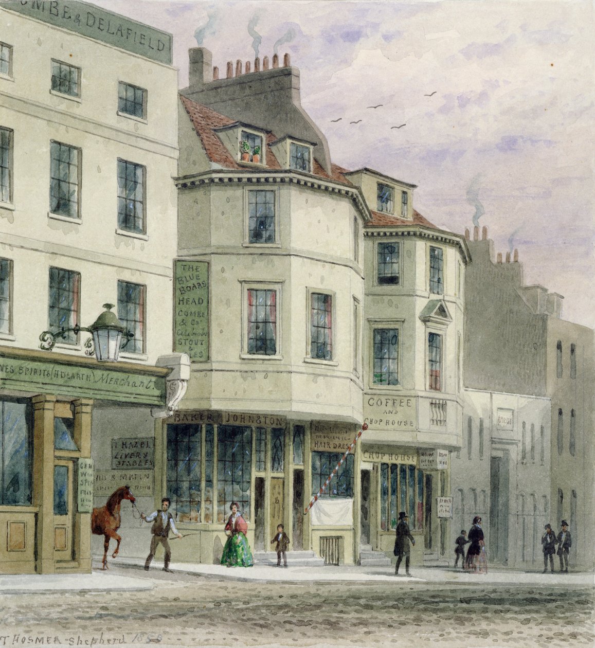 The Boars Head Inn, King Street, Westminster, 1858 tekijältä Thomas Hosmer Shepherd