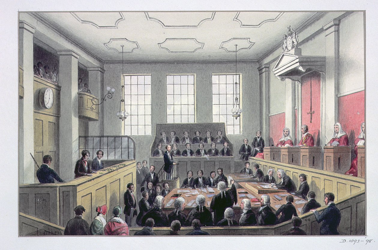 The Old Bailey, Lontoo (sisustus) tekijältä Thomas Hosmer Shepherd