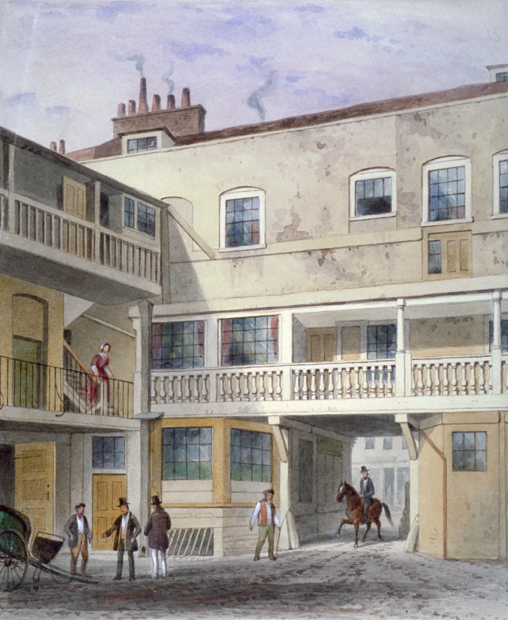 The Three Kings Inn Piccadillylla, Westminster, Lontoo, 1856 tekijältä Thomas Hosmer Shepherd