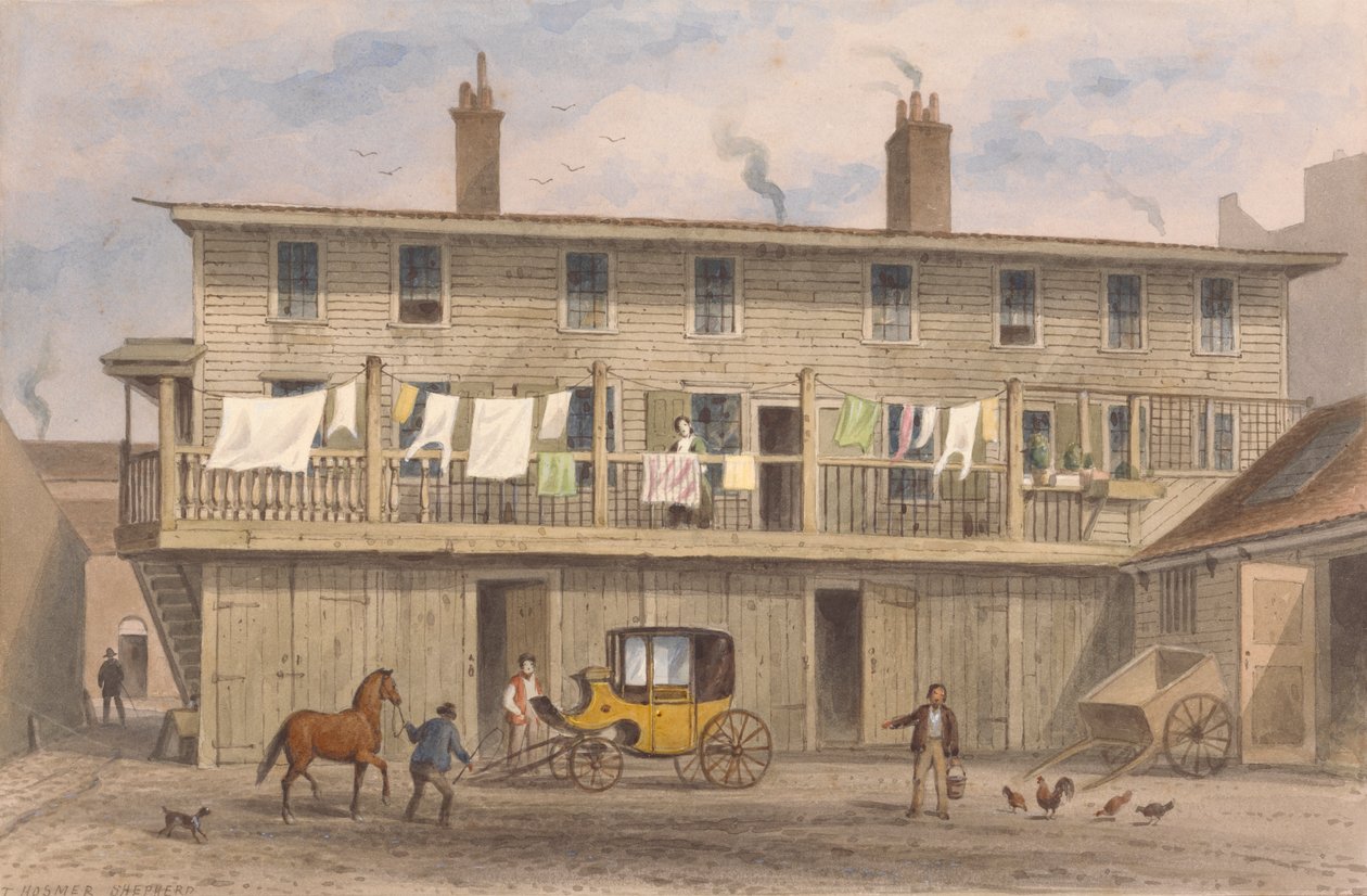 Vine Inn, Vine Yard, Aldersgate Lontoon Cityssä tekijältä Thomas Hosmer Shepherd
