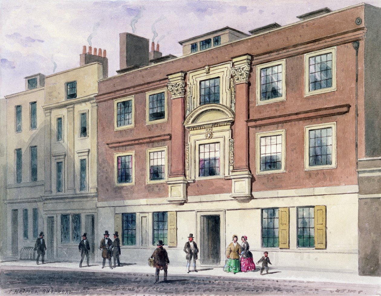 Winchester Street, 1850 tekijältä Thomas Hosmer Shepherd