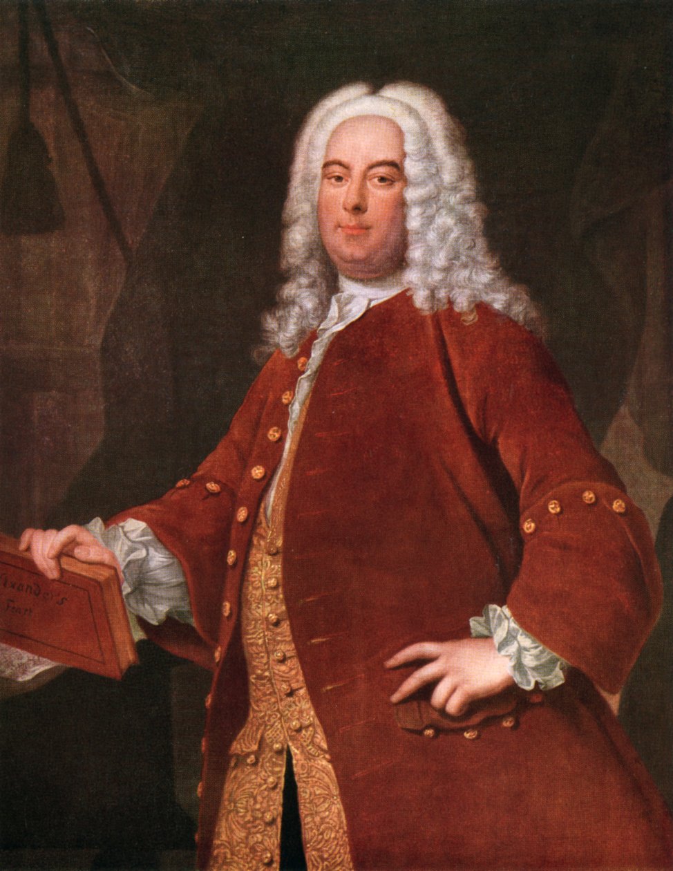 George Frideric Händel, 1685-1759, saksalainen säveltäjä, 1750-luku. tekijältä Thomas Hudson