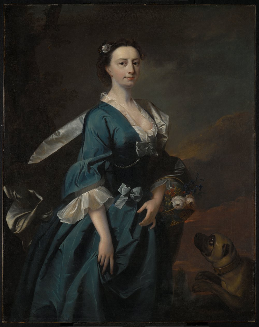 Rouva John Wendt, n. 1745 (öljy kankaalle) tekijältä Thomas Hudson