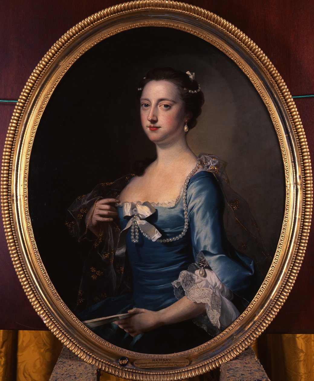 Frances Thynnen, Lady Hertfordin, myöhemmin Somersetin herttuattaren muotokuva (öljy kankaalle) tekijältä Thomas Hudson