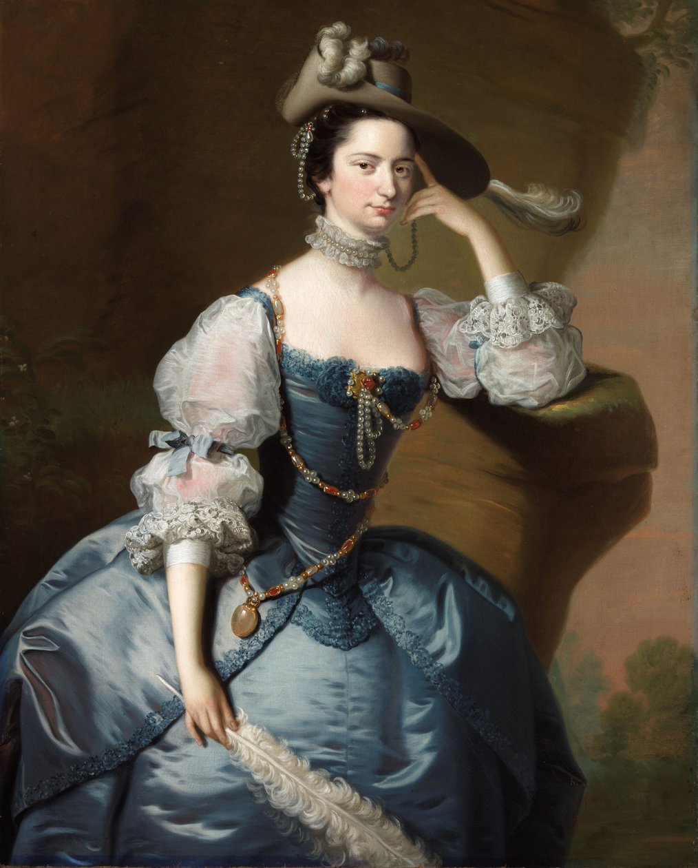 Margaretin muotokuva, Lady Oxenden, n. 1755 tekijältä Thomas Hudson