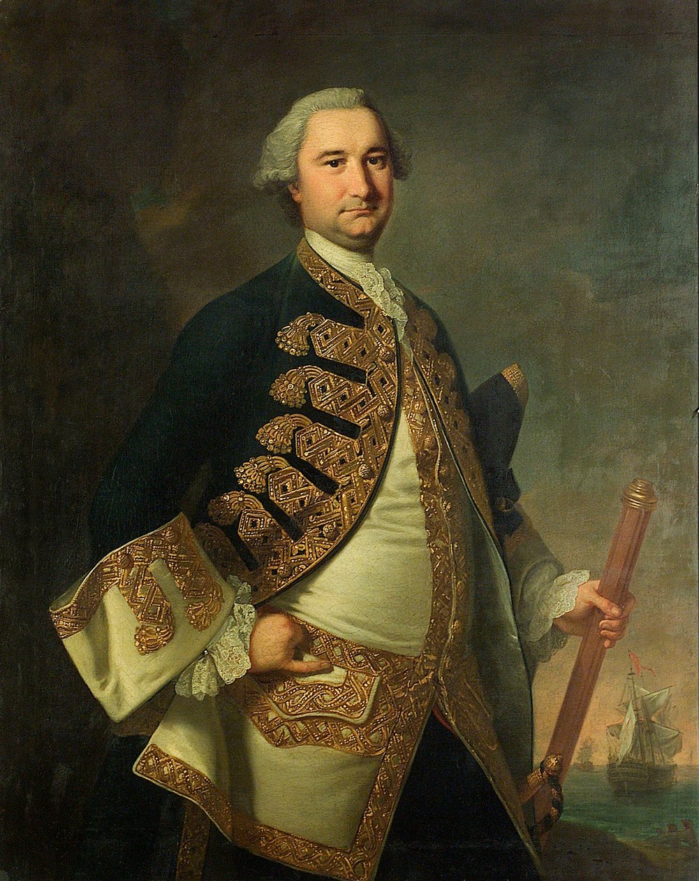 kontra-amiraali Richard Tyrrell (1716/7-1766) tekijältä Thomas Hudson