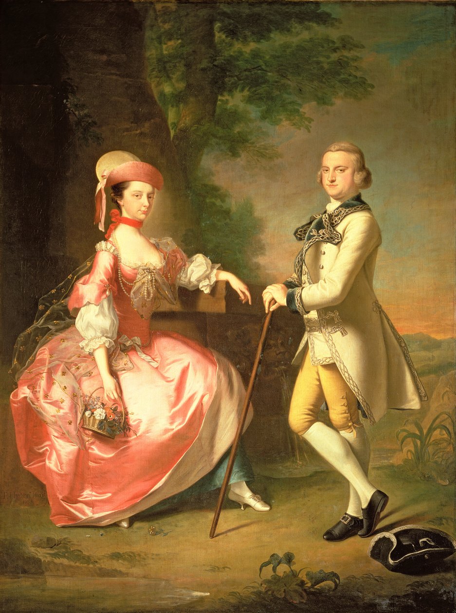 Sir John Pole, 5. Baronet, ja hänen vaimonsa Elizabeth, 1755 tekijältä Thomas Hudson