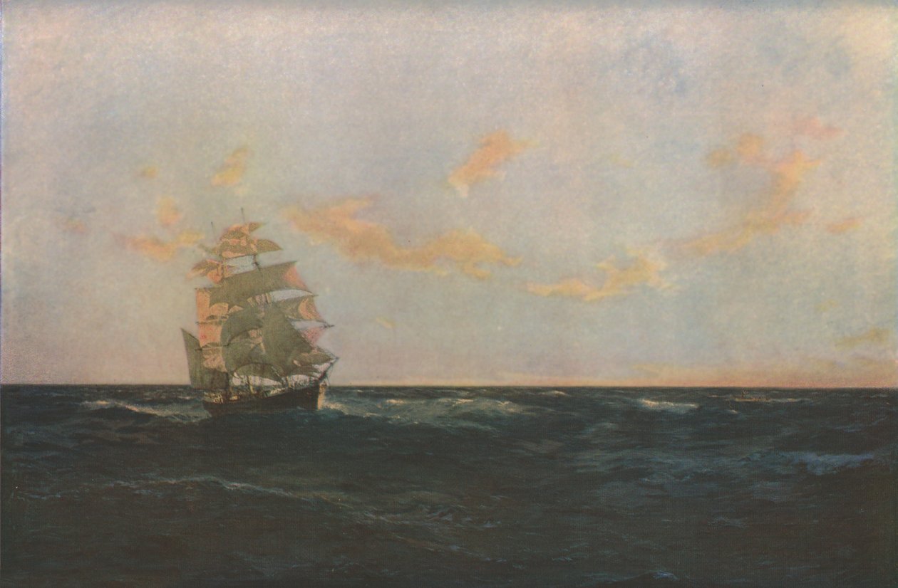 "A Man Overboard", 1893, c1930. tekijältä Thomas J Somerscales