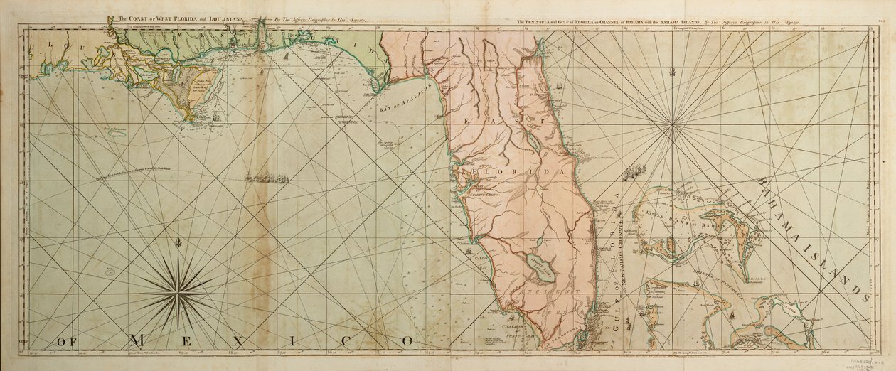 Floridan kartta tekijältä Thomas Jefferys