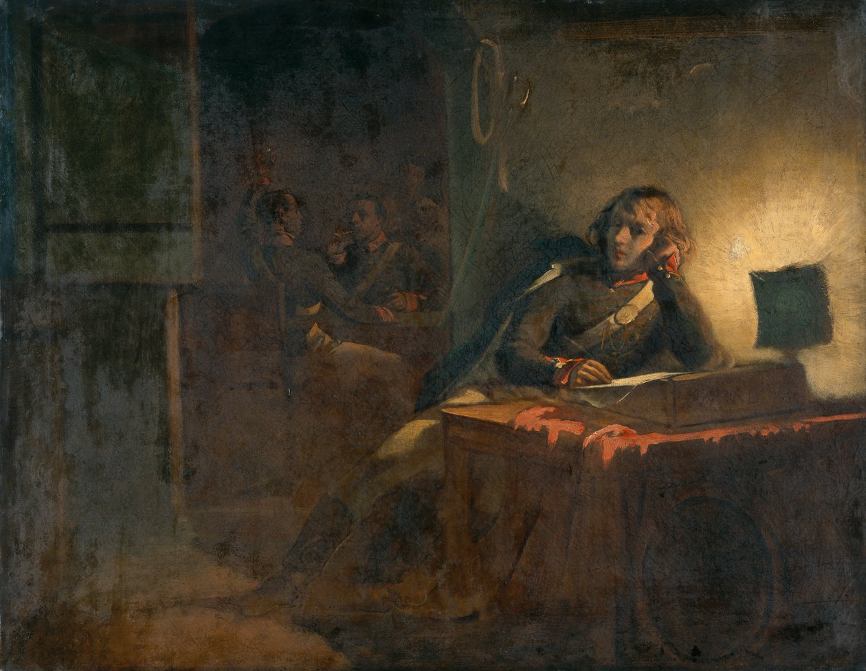 Sisätiloja brittiläisten upseerien kanssa (öljy kankaalle) tekijältä Thomas Jones Barker