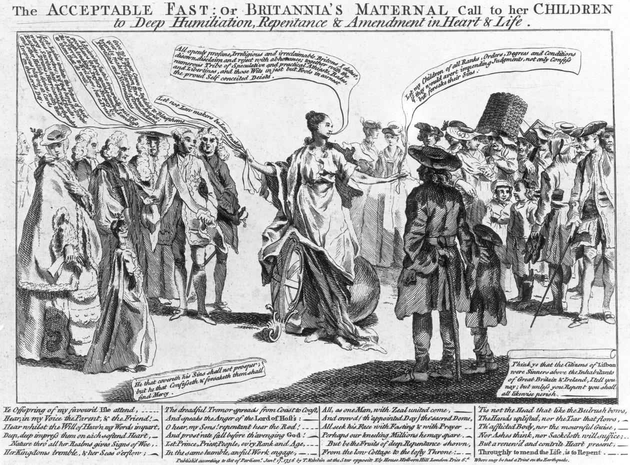 Hyväksyttävä paasto: Tai Britannian äidillinen kutsu lapsilleen syvään nöyryytykseen, katumukseen ja muutokseen sydämessä ja elämässä, 1756. tekijältä Thomas Kitchin