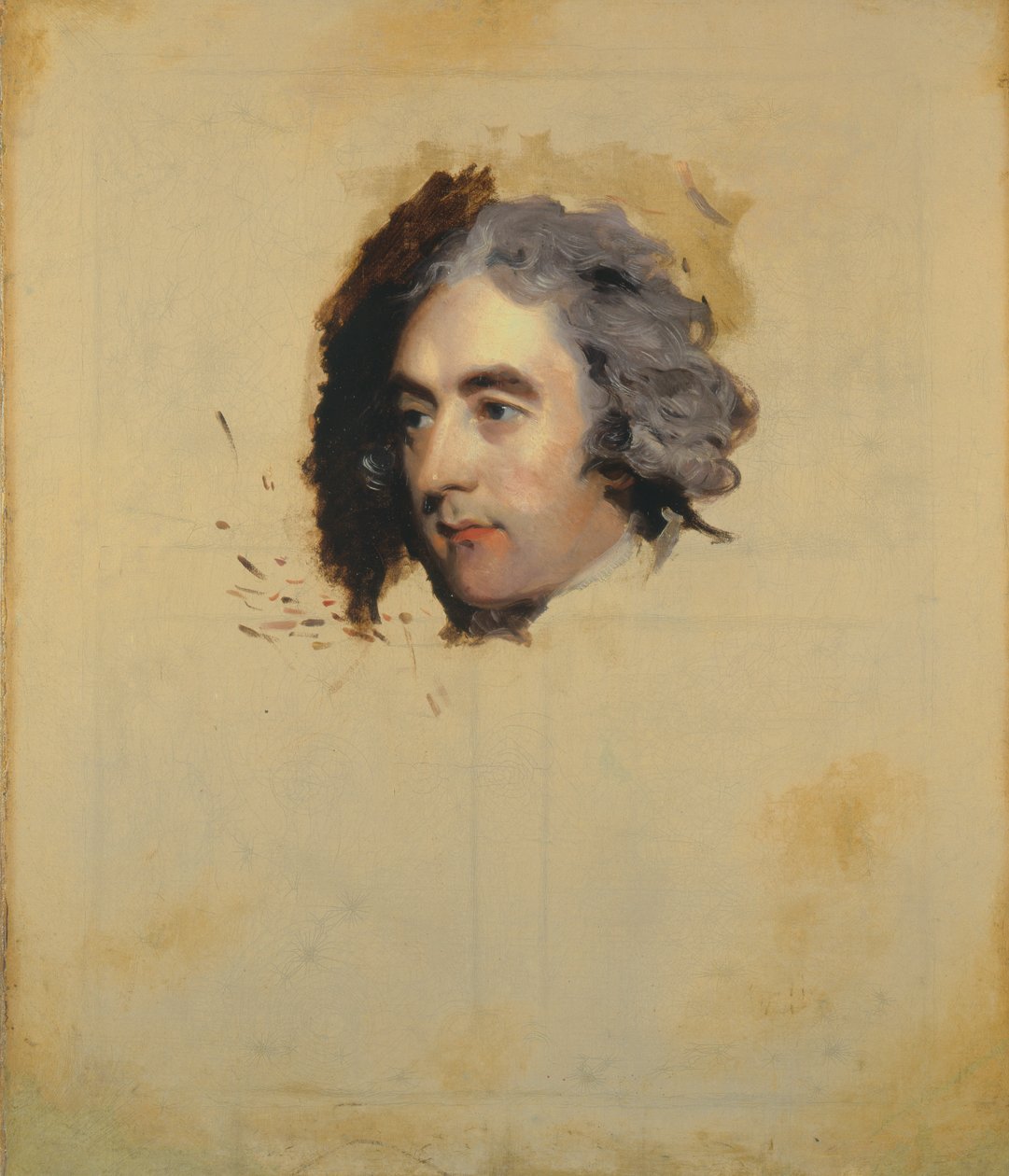 Miehen muotokuva, mahdollisesti William Eden, ensimmäinen lordi Auckland, kansanedustaja (1744-1814) (keskeneräinen) tekijältä Thomas Lawrence