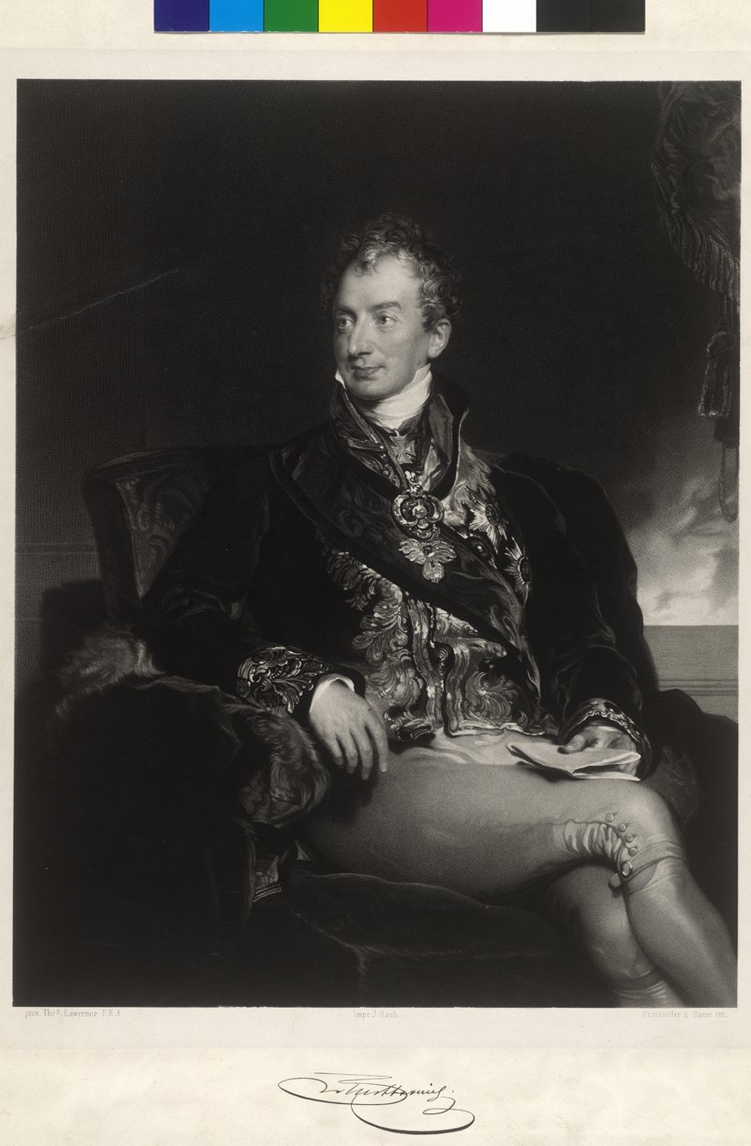Clement Wenzel Lothar prince von Metternich-Winneburg (litografi) (litografi) tekijältä Thomas Lawrence