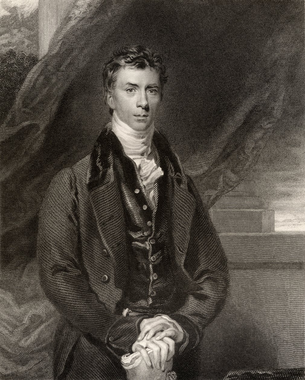 Henry Peter Brougham, 1. Baron Brougham ja Vaux, kaiverrettu H. Robinson, National Portrait Gallerysta, osa IV, julkaistu noin 1835 tekijältä Thomas Lawrence