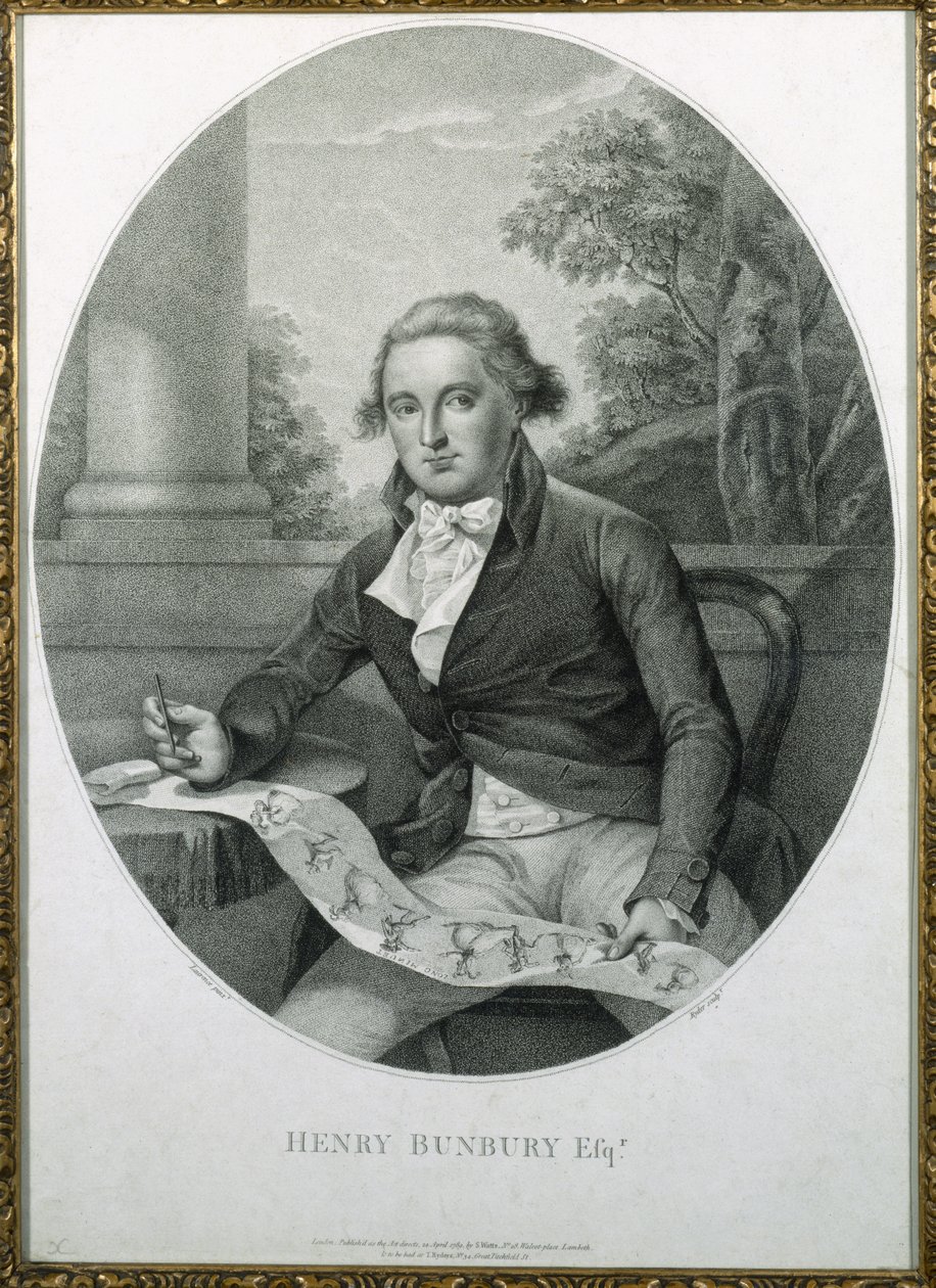 Henry William Bunbury, kaiverrus Thomas Ryder (1746-1810) 1789 tekijältä Thomas Lawrence