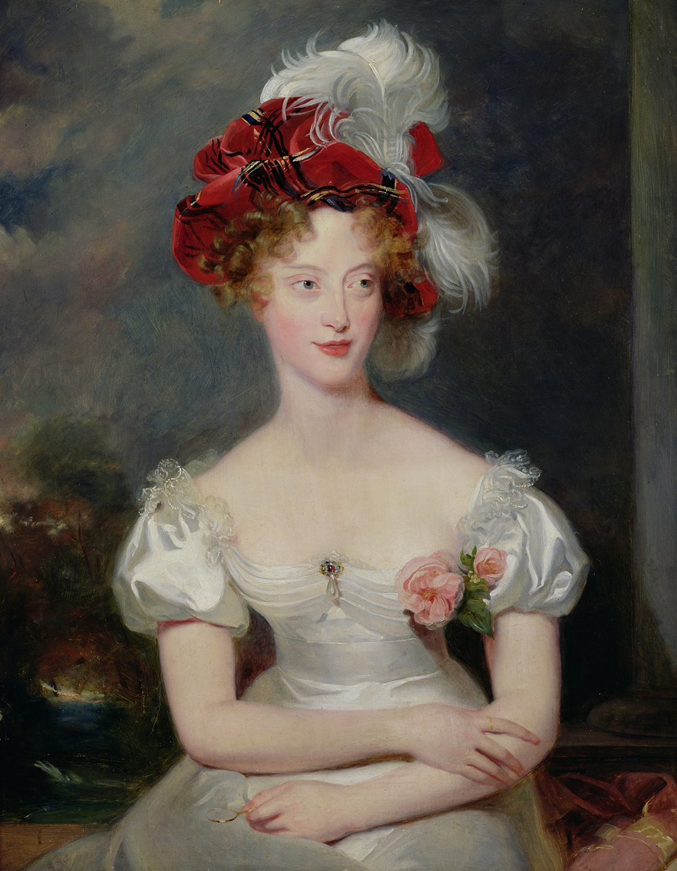 Herttuatar de Berry (1798-1870) n. 1825 (öljy kankaalle) tekijältä Thomas Lawrence