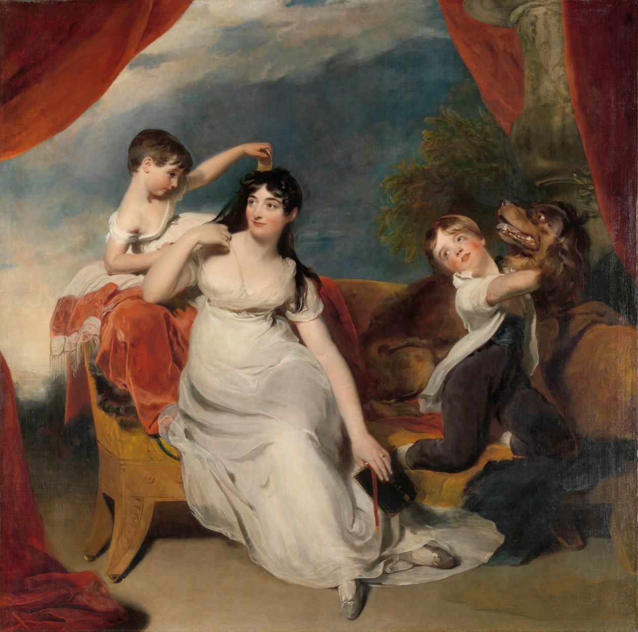 Maria Mathilda Bingham kahden lapsensa kanssa Maria Mathilda Bingham, Henry Baringin vaimo ja kaksi lastaan, oletettavasti James Bridgeman ja Anna Maria tekijältä Thomas Lawrence