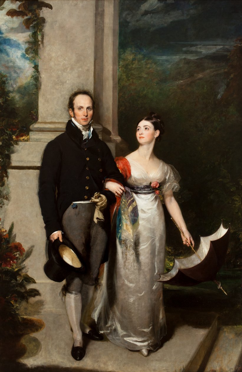 Herra ja rouva James Dunlop, noin 1825 (öljy kankaalle). tekijältä Thomas Lawrence