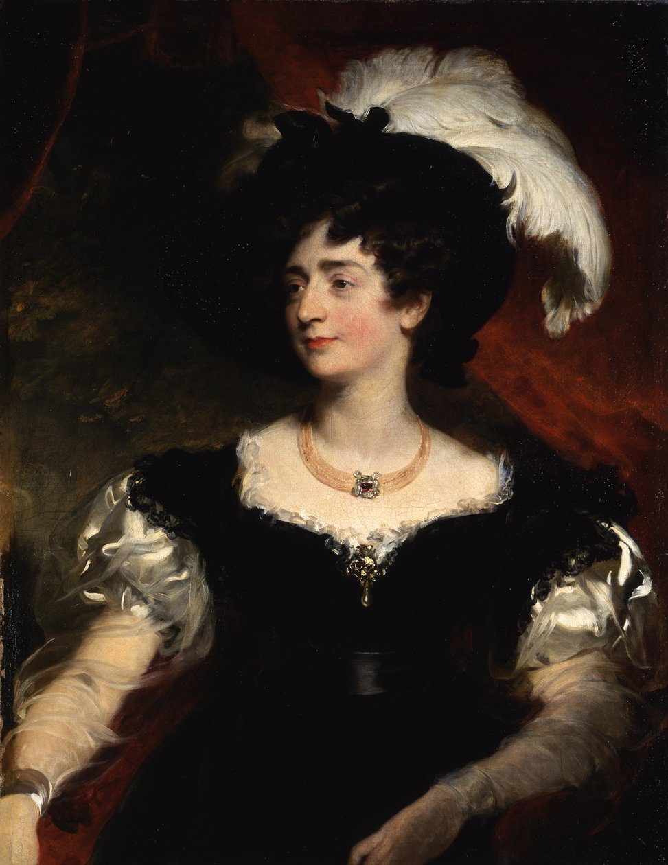 Charlotte Florentian muotokuva, Northumberlandin kolmannen herttuan Hughin vaimo 1828-29 (öljy kankaalle) tekijältä Thomas Lawrence